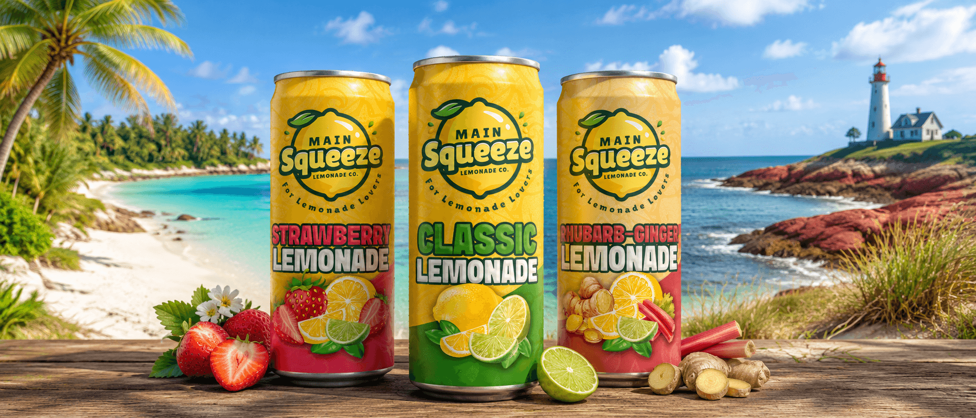 Main Squeeze Lemonade — all three flavours